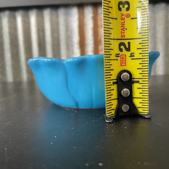 Blue Flower Blossom Ceramic Bowl Decorative Mixing Serving Hibiscus Floral Cute - Picture 8 of 8